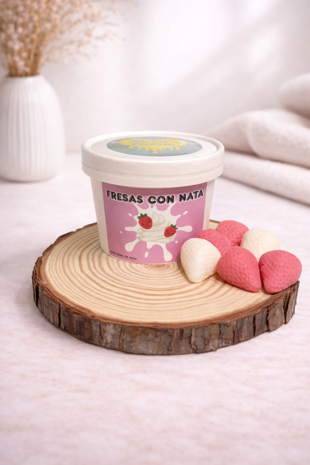 ❤️Wax melts “Fresas con nata”🍓🤍