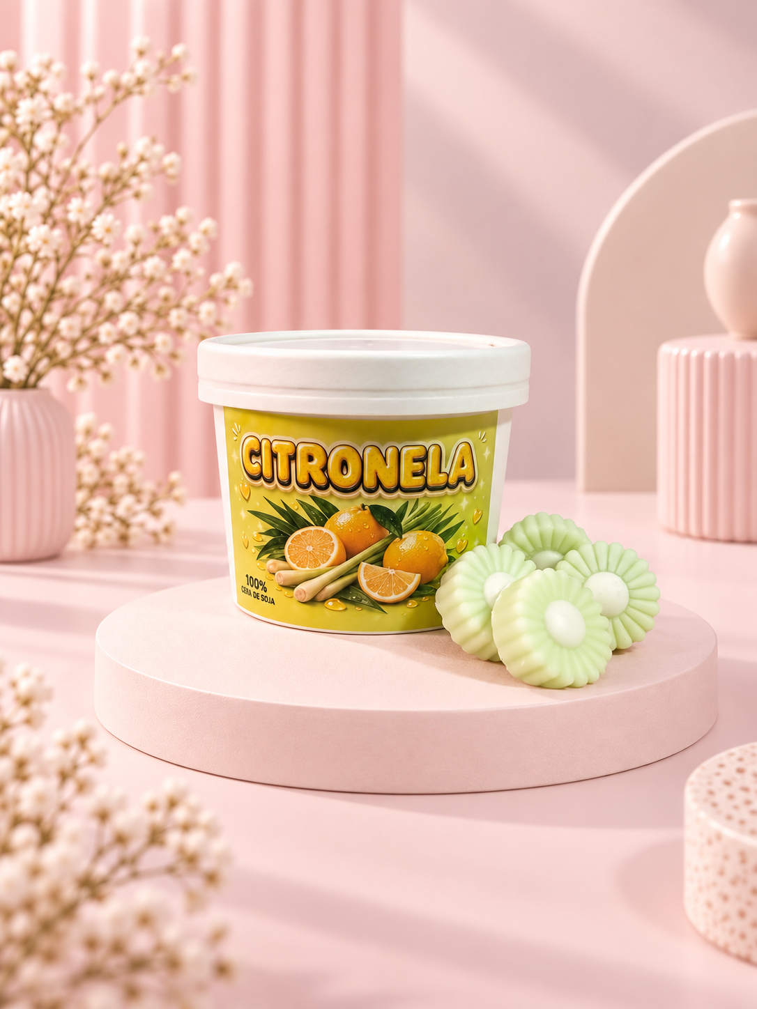 Wax melts Citronela de Cera de soja