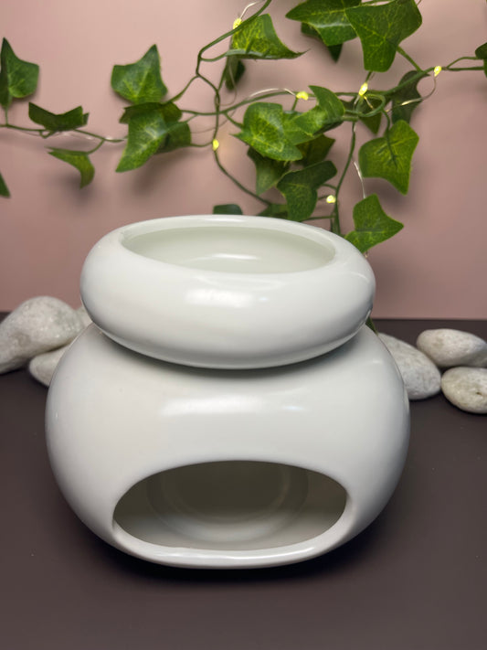 🕯️ Quemador Cerámico “Pure Essence” 🤍✨