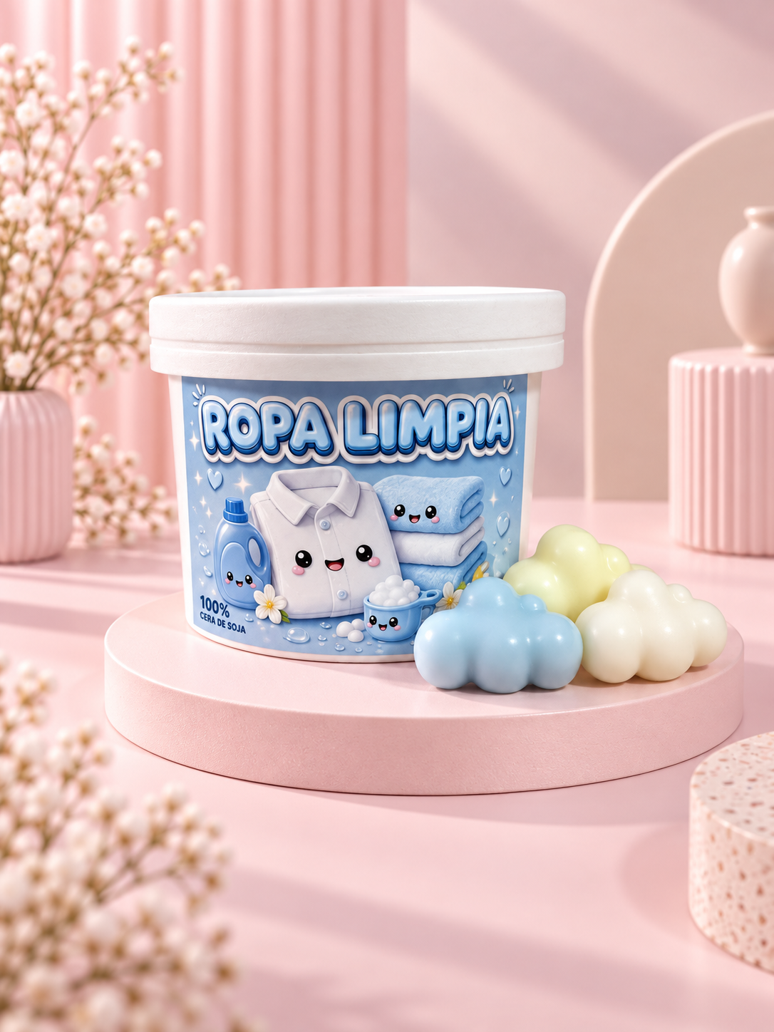 Wax Melts Ropa Limpia de Cera de Soja