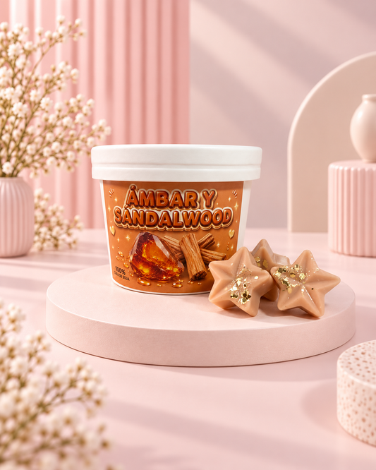 Wax melts Ámbar y sandalwood de Cera de soja