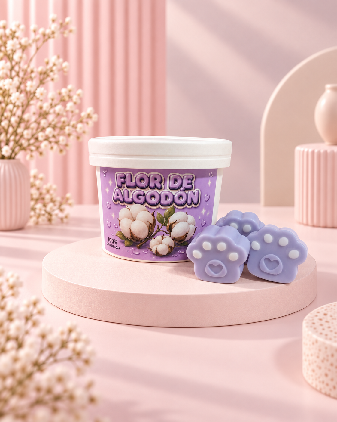 Wax Melts Flor de algodón de Cera de Soja