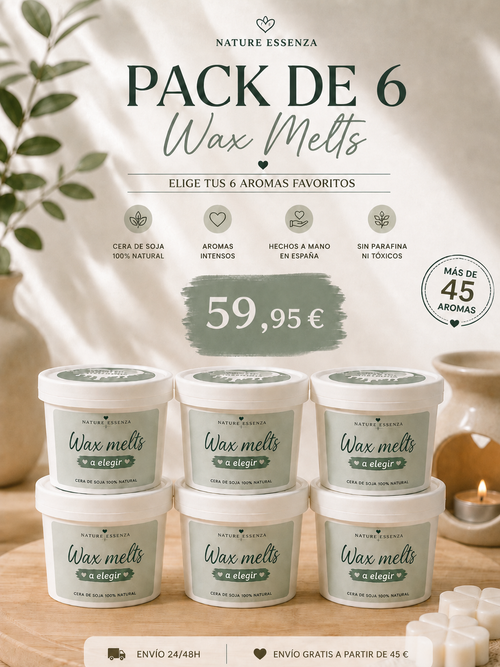 💖 Pack Ahorro de 6 Wax Melts (80g) | 🍓 Más de 45 aromas a elegir
