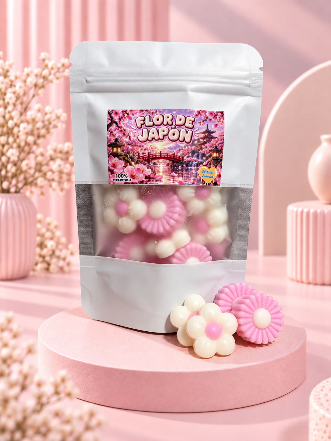 Wax melts Flor de Japón de Cera de Soja