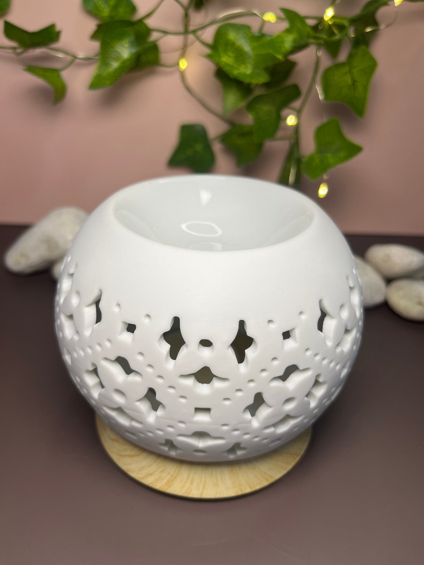 🤍Quemador cerámica calada✨