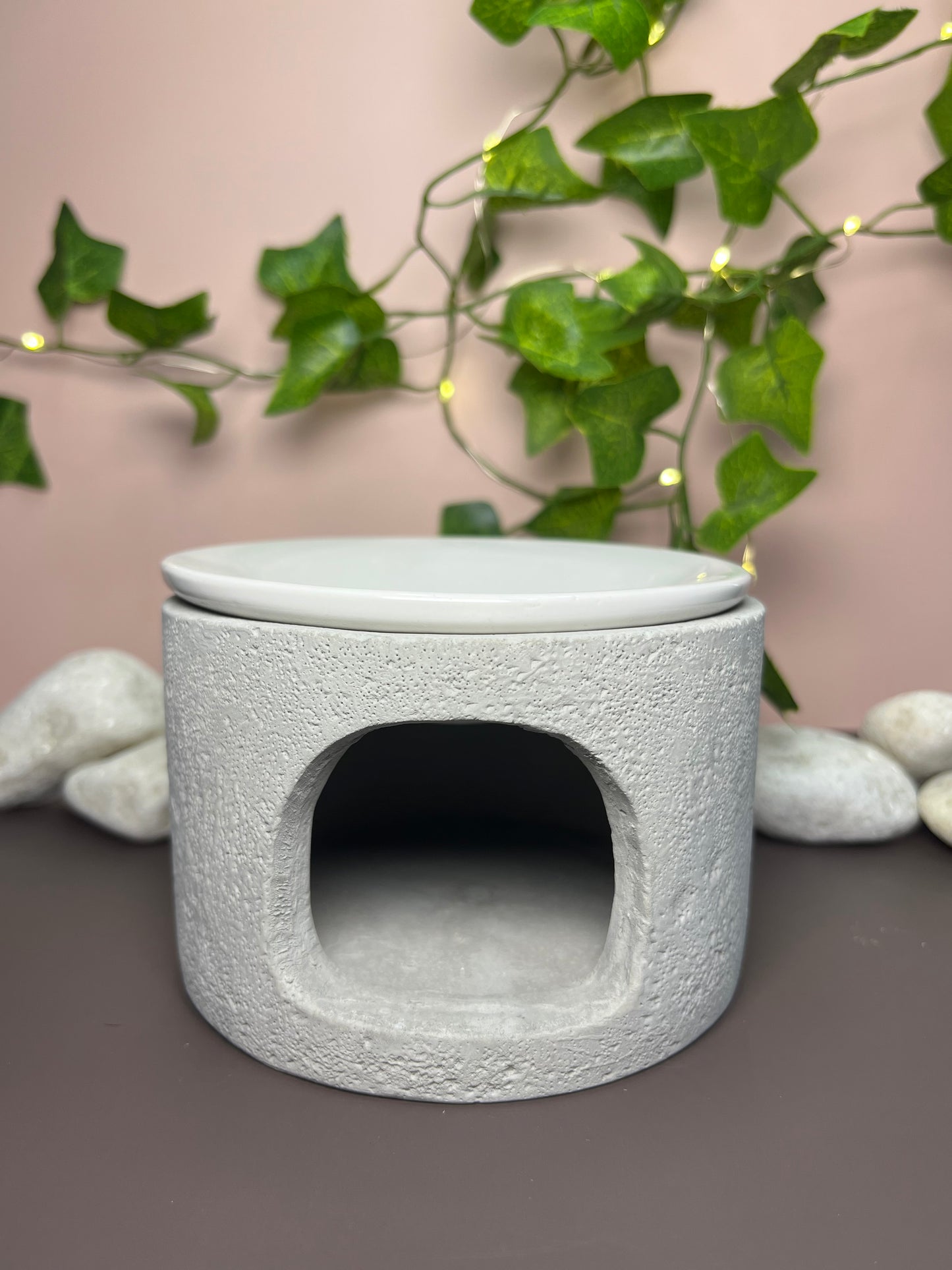 🩶 Quemador de cerámica “Stone” 🕯️✨