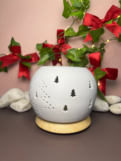 🎄 Quemador de Cera Calado “Winter Glow” 🕯️✨