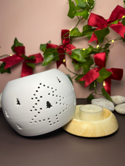 🎄 Quemador de Cera Calado “Winter Glow” 🕯️✨